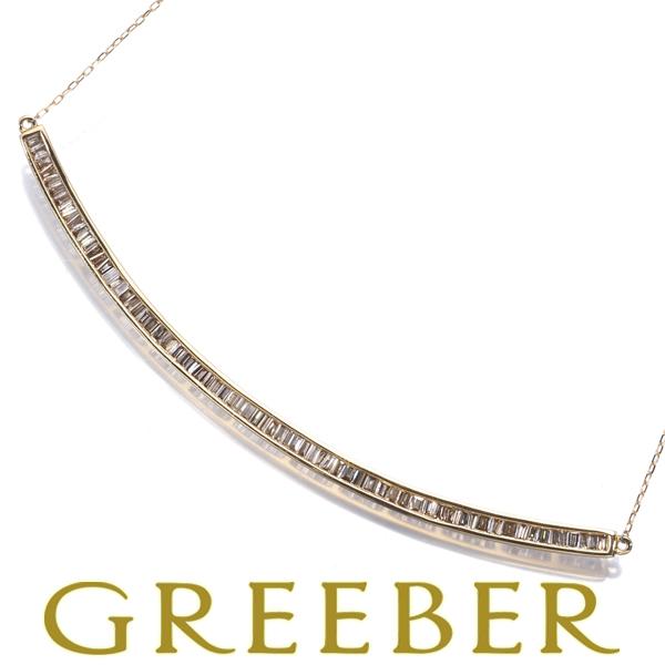 GSTV ネックレス ダイヤ ダイヤモンド 1.00ct テーパーカット K18YG BLJ/GEN...