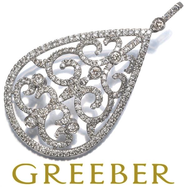 ダイヤ ダイヤモンド 1.15ct 透かし ティアドロップ ペンダントトップ Pt950 GENJ