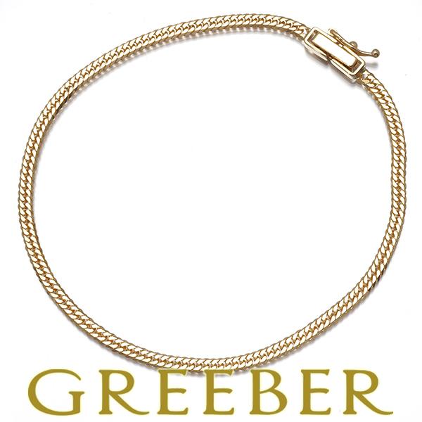 喜平 ブレスレット K18YG 6面ダブル 3.8g 18cm 18金 イエローゴールド キヘイGE...