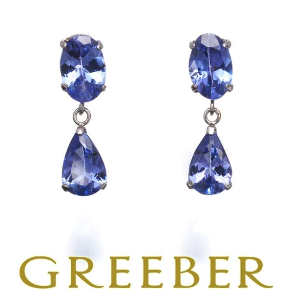 タンザナイト 0.80ct/0.80ct 2種カット ピアス Pt900 GENJ
