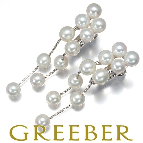 TASAKI タサキ イヤリング パール 真珠 5.0-5.5mm 揺れる K18WG BLJ