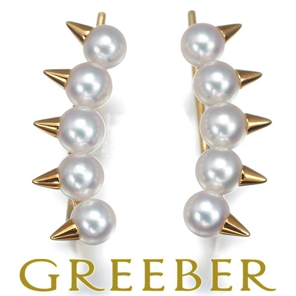 TASAKI タサキ ピアス ベビーパール 真珠 3.8mm デインジャープラス K18YG 【中古...