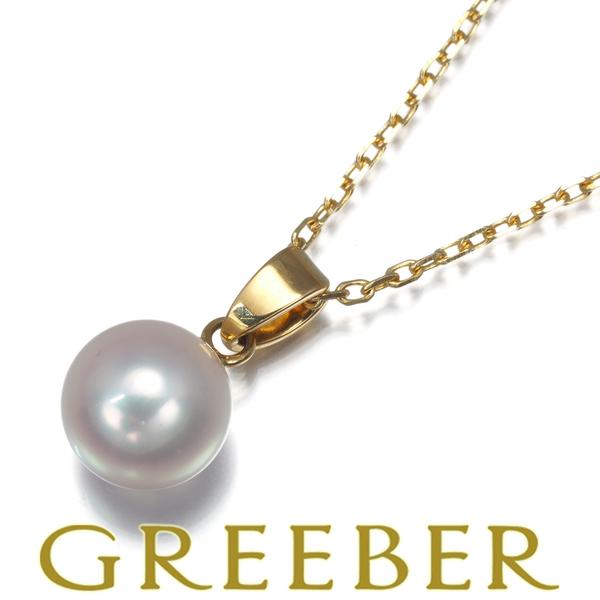 ミキモト ネックレス 真珠 7.5mm 一粒 K18YG 【中古】BLJ