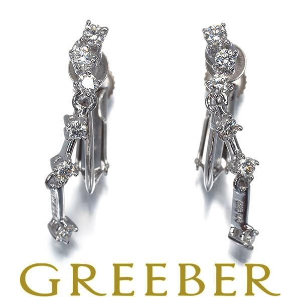 TASAKI タサキ イヤリング ダイヤ ダイヤモンド 0.11ct/0.11ct K18WG BL...