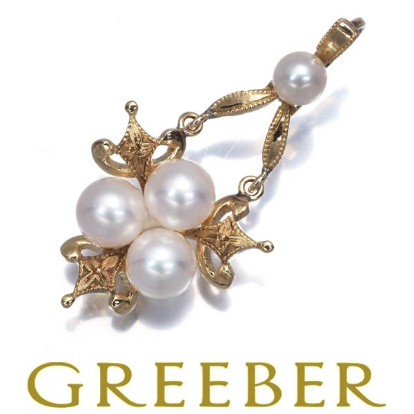 ミキモト ペンダントトップ 真珠 4.2-5.5mm K14YG BLJ