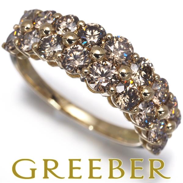 GSTV リング ブラウン ダイヤ ダイヤモンド 2.00ct 14.5号 K18YG 指輪 BLJ...