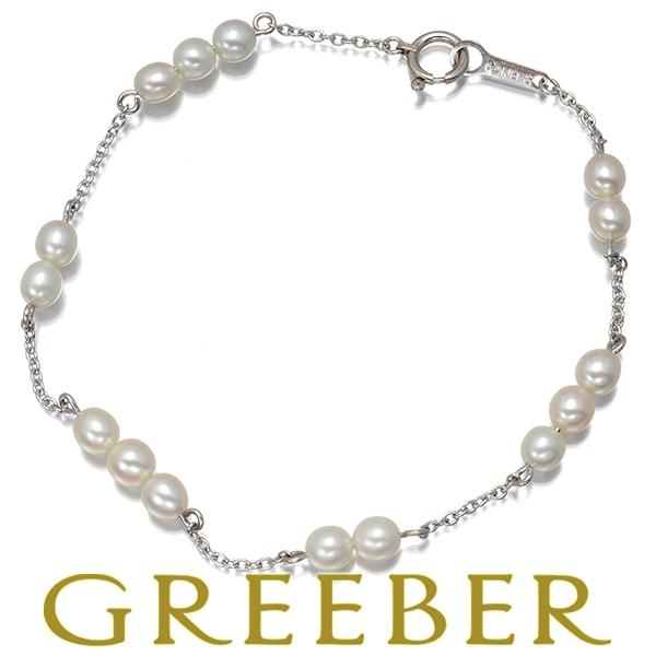 TASAKI タサキ ブレスレット パール 真珠 4.0mm ステーション K18WG BLJ