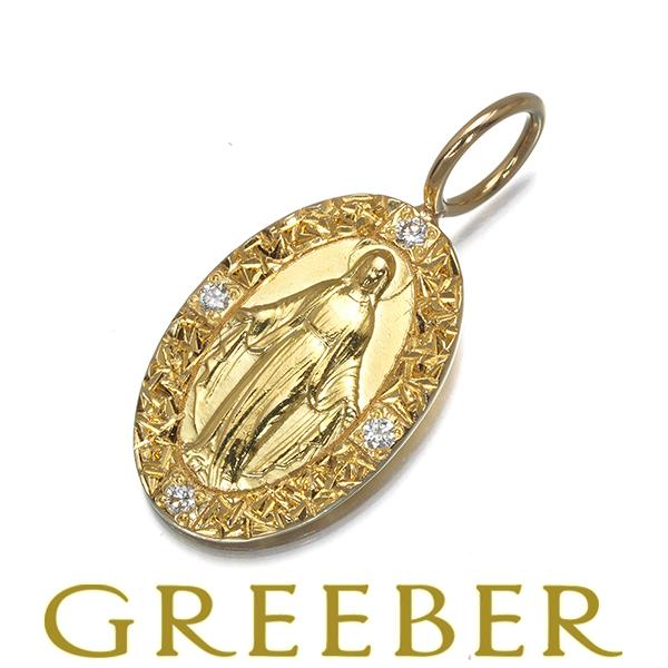 SJX ペンダントトップ ダイヤ ダイヤモンド 0.04ct マリア オーバル コイン メダイユ K...