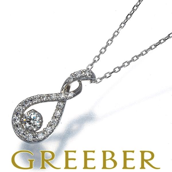 ヴァンドーム ネックレス ダイヤ ダイヤモンド 0.089ct/0.08ct ティアドロップ Pt8...