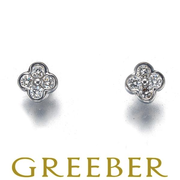 ポンテヴェキオ ピアス ダイヤ ダイヤモンド 0.04ct/0.04ct フラワー K18WG BL...