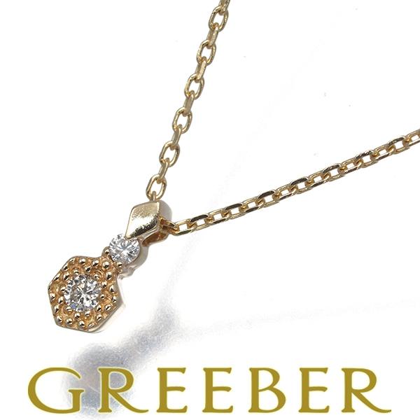 アガット ネックレス ダイヤ ダイヤモンド 0.02ct K10YG BLJ