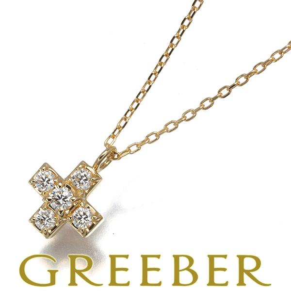 ヴァンドーム ネックレス ダイヤ ダイヤモンド 0.12ct クロス K18YG BLJ/GENJ