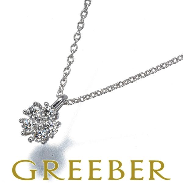 TASAKI タサキ ネックレス ダイヤ ダイヤモンド 0.08ct フラワー 5P K18WG B...