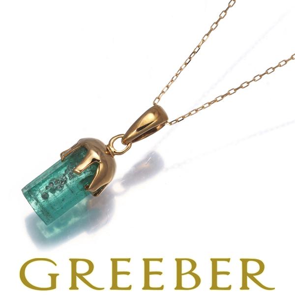 エメラルド 1.95ct 六角柱 原石 ネックレス K18YG GENJ