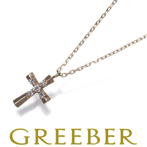 カナル4℃ ネックレス ダイヤ ダイヤモンド クロス K10YG BLJ/GENJ