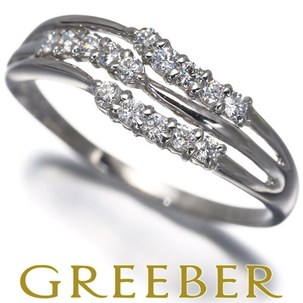 ダイヤ ダイヤモンド 0.30ct ウェーブ リング Pt900 指輪 GENJ