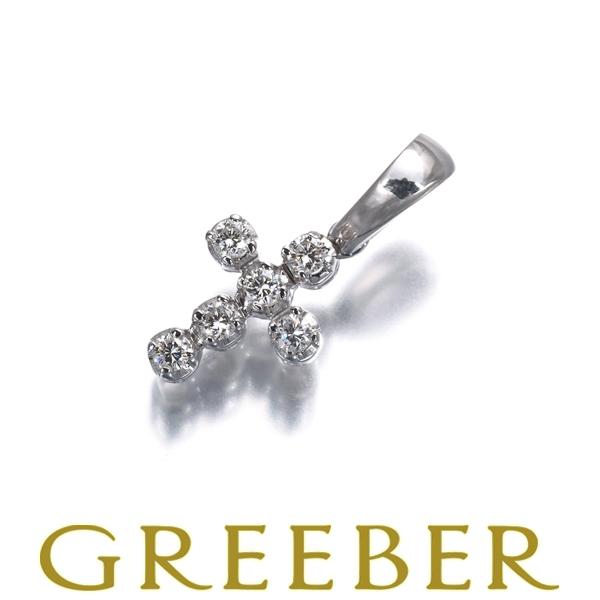 ポンテヴェキオ ペンダントトップ ダイヤ ダイヤモンド 0.14ct クロス K18WG BLJ