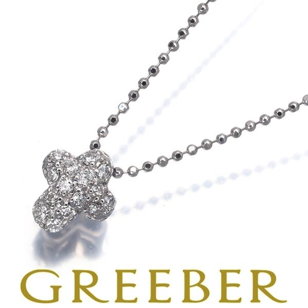 ポンテヴェキオ ネックレス ダイヤ ダイヤモンド 0.15ct クロス パヴェ K18WG BLJ