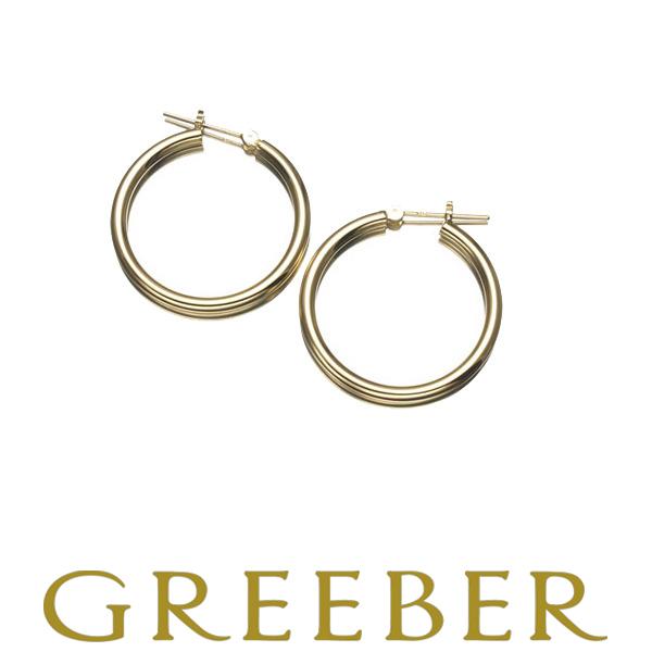 フープピアス ラウンド K18YG 2×25mm 1.5g  新品 /SZF