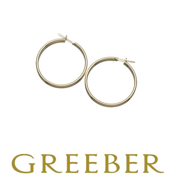 フープピアス ラウンド K18YG 2×40mm 2.1g  新品 /SZF