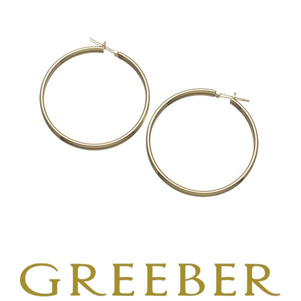 フープピアス ラウンド K18YG 2×50mm 3.6g  新品 /SZF