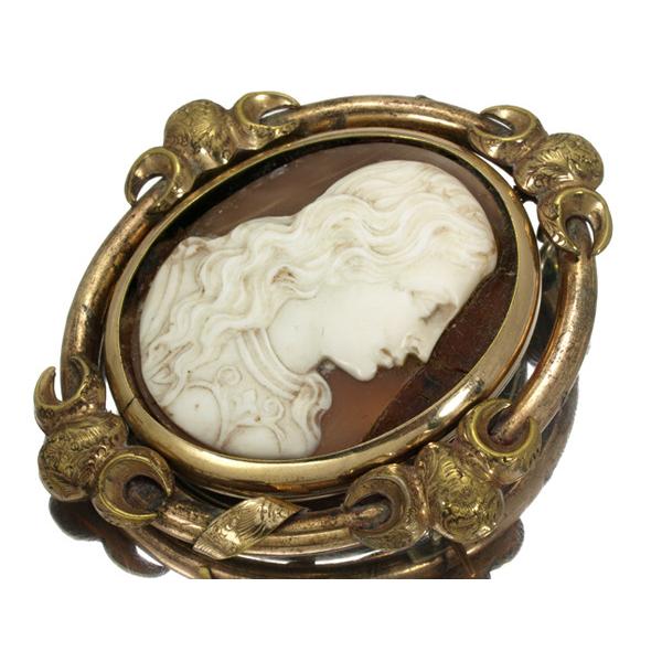 カメオ アンティークジュエリー ブローチ兼ペンダント トップ  GENJ   限界値下げ品