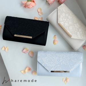 haremode（ハレモード） クラッチバッグ レディース プリーツ サテン