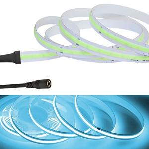 LEKE COB テープライトLEDストリップライトフレキシブル 高密度 LEDテープライト 1m 320LEDs/m アイスブルーライト DC