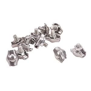 MroMax ワイヤークリップケーブルクランプ シングルワイヤーロープ ワイヤークリップ ケーブルクランプ ダブ