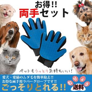 グルーミング グローブ 両手用 ペット 抜け毛 ブラッシング 手袋 コーム 気持ちいい 猫 犬 マッサージ ポイント消化