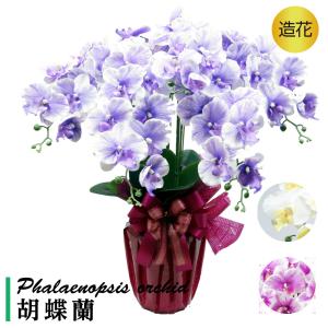 胡蝶蘭 造花 光触媒 5本立 シルクフラワー 高級 就任