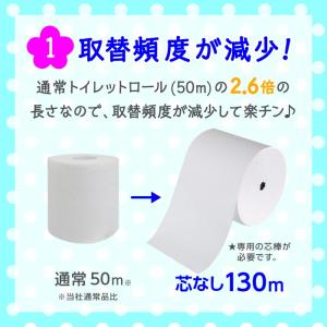 トイレットペーパー ペンギン 芯なし シングル...の詳細画像2