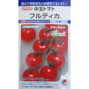 トマト　タキイ交配・・・フルティカ・・・＜登録品種　タキイの中玉トマトです。タネのことならお任せグリーンデポ＞