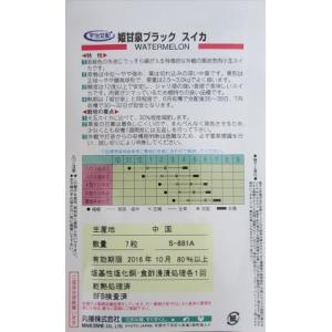 小玉西瓜種 宇治交配 姫甘泉ブラックすいか 丸...の詳細画像1