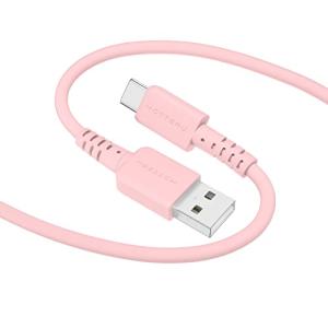 オウルテック しなやかで絡まないシリコンケーブル 急速充電データ転送対応 USB-A to USB-C MOT-SCBACG200-PK