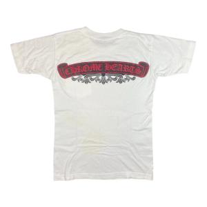 CHROME HEARTS クロムハーツ フローラル バックロゴプリント Tシャツ ホワイト 白 半袖 メンズ Sサイズ 古着｜green-leaf-shop