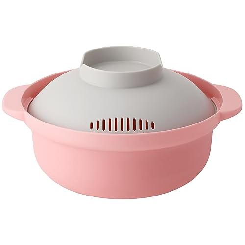 アンドエヌイー(&amp;NE) らくチン レンジ鍋 レコポ recopo ピンク 1.5L 日本製 一人用...