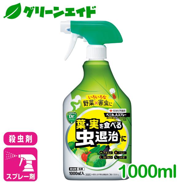 殺虫剤 ベニカAスプレー 1000ml 住友化学園芸 家庭菜園 野菜 鉢花 果樹 ケムシ ヨトウムシ...
