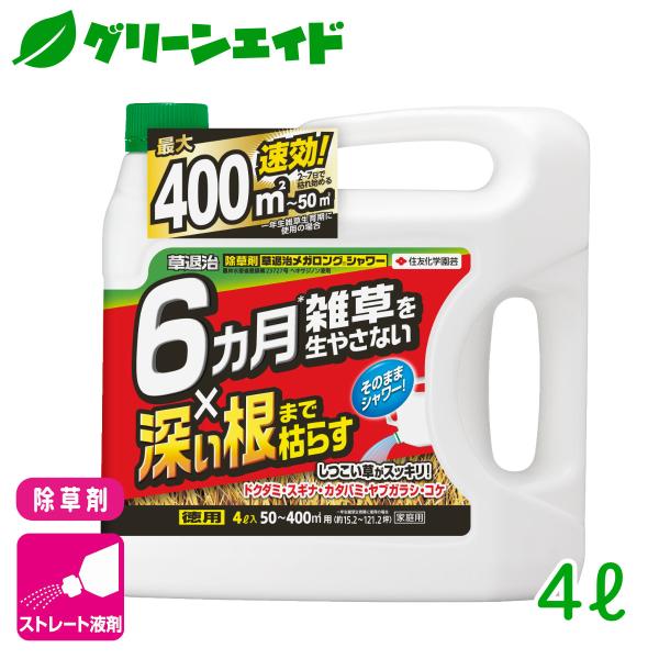 除草剤 草退治メガロングシャワー 4L 住友化学園芸 雑草 緑地 速効 持続