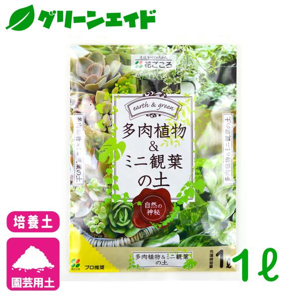 培養土 多肉植物＆ミニ観葉の土 1L 花ごころ サボテン 園芸 ガーデニング ビギナー向け 初心者向...
