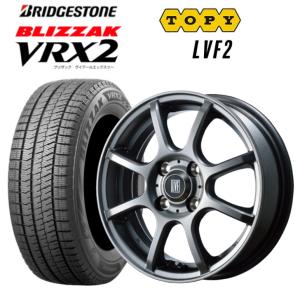 2023年製 ブリヂストン ブリザック VRX2 155/65R14 75Q＆LVF2(ティーグレー) 4.5-14 4/100 +45◆lvf II 軽自動車用スタッドレスタイヤホイールセット｜greenc