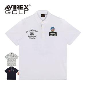 アヴィレックス ゴルフ メンズ ウェア アメリカンライン エアプレイン 半袖ポロシャツ AVG3S-AP14 M-XL｜greenfil-wear