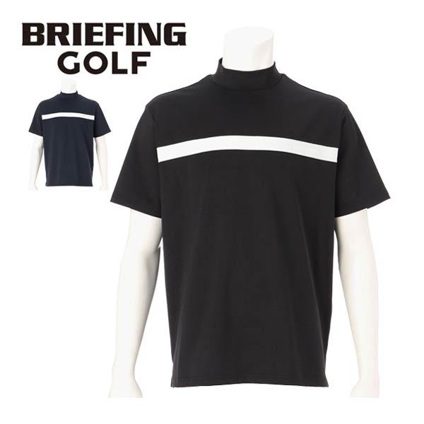 ブリーフィング ゴルフ ウェア メンズ スリーブロゴ リラックスフィット ハイネック 半袖シャツ B...