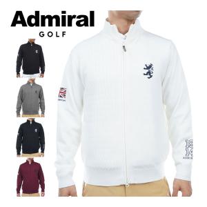 アドミラルゴルフ メンズ ウェア フラッグ ジップアップ セーター ADMA374 2023年秋冬モデル M-LL｜greenfil-wear