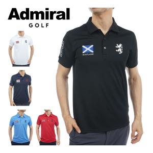 アドミラルゴルフ メンズ ウェア フラッグ 半袖 ポロシャツ ADMA316 M-XL｜greenfil-wear