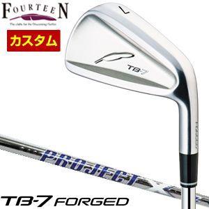 特注カスタムクラブ フォーティーン TB-7 Forged アイアン ライフル PROJECT X LZ シャフト 4本セット[＃7-P] FOURTEEN（フォーティーン） TB-7 Forged アイアン ライフル PROJECT X