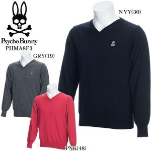サイコバニー Vネック ニットセーター メンズ ゴルフウェア PHMA8F3 M-XL｜greenfil-wear