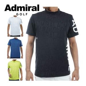 アドミラルゴルフ メンズ ウェア リンクスジャカード モックネック 半袖シャツ ADMA429 2024年春夏モデル M-XL｜greenfil