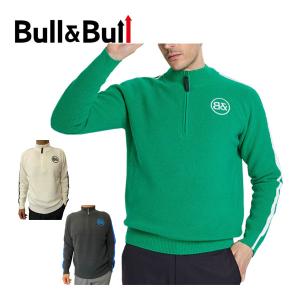 Bull＆Bull ゴルフウェア メンズ カシミヤミックス ハーフジップ セーター M080-12031 2023年秋冬モデル M-XL｜greenfil