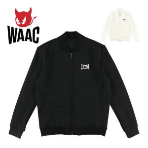 WAAC ゴルフ ワック ロゴエンボス起毛ジャカード長袖モックネック